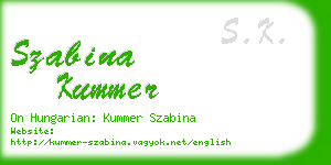 szabina kummer business card